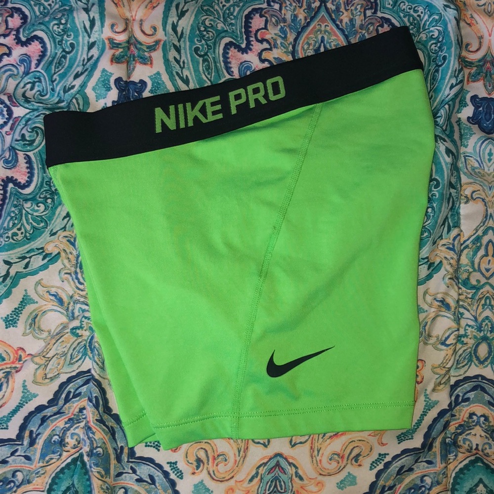 Neon Green Nike Pro Spandex